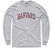 Ivysport Harvard University Long-Sleeve T-Shirt, Classic, Grey, X-Large