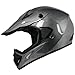 TMS Adult BLACK CARBON FIBER MOTOCROSS HELMET MX DIRT BIKE ATV MX Gear (Large)