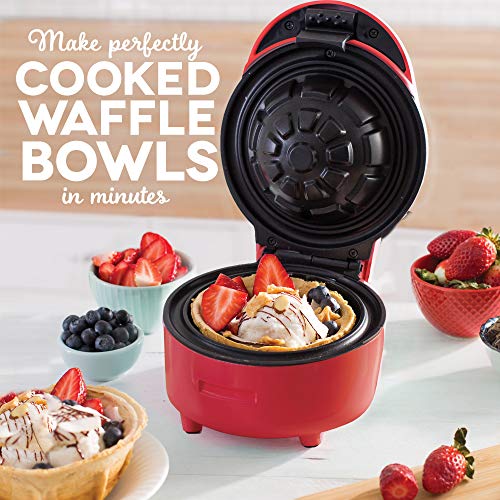DASH Waffle Bowl Maker The Waffle Maker Machine for Individual Waffle Bowls, Belgian Waffles