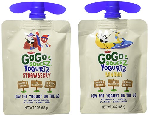 GoGo Squeez Yogurtz On The Go, Strawberry, Banana, 3oz, 16ct