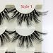 3D Mink Hair False Eyelashes Criss-cross Wispy Fluffy 25mm Lashes Handmade Eye Makeup Tools