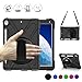 BRAECN iPad Air 10.5 Case 2019,iPad Pro 10.5 Case 2017 - Heavy Duty Shockproof Case Cover with Pencil Holder,Rotating Stand/Hand Strap,Carrying Shoulder Strap Fit iPad Air 3rd Gen case 10.5 -Black