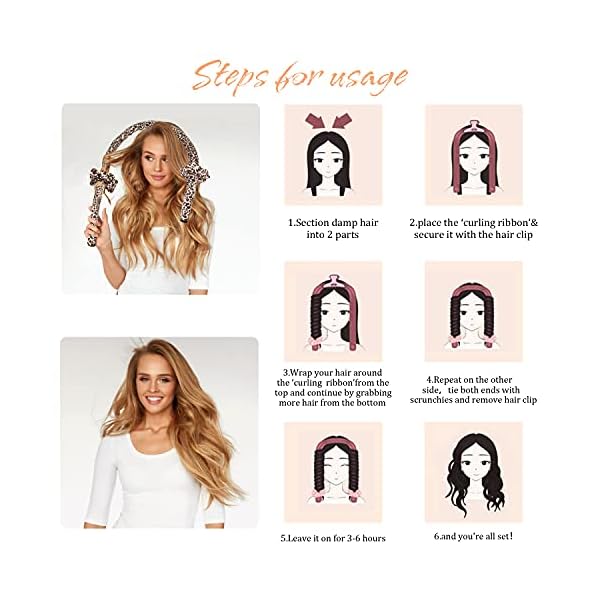 Heatless-Hair-Curlers-for-Long-HairSoft-Foam-Hair-RollersNo-Heat-Silk-Ribbon-Hair-Rollers-Sleeping-Soft-HeadbandWaves-Formers-DIY-Hair-Styling-Tools-for-Long-Medium-Hair Heatless Hair Curlers for Long Hair,Soft Foam Hair Rollers,No Heat Silk Ribbon Hair Rollers Sleeping Soft Headband,Waves…