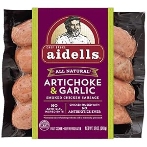 Image of Aidells Smoked Chicken Sausage, Artichoke & Garlic, 12 oz. (4 Fully Cooked Links)