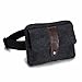 Ibagbar Small Fashion Multifunction Vintage Canvas Waist Bag Fanny Pack Running Pack Outdoor Bag Sporting Bag Cycling Leisure Bag with Detachable Belt for Men and Women Black