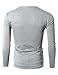 Doublju Mens V-Neck T-shirts with Long Sleeve LIGHTGRAY (US-M)
