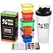 Meal Prep Haven FBA_MP-PC7PCombo-CA 7 Piece Multi-Colored Portion Control Container Kit with Guide and Protein Shaker Bottle