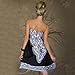 Weixinbuy Women's Bohemian Strapless Dress Printed Tube Skirt Black M