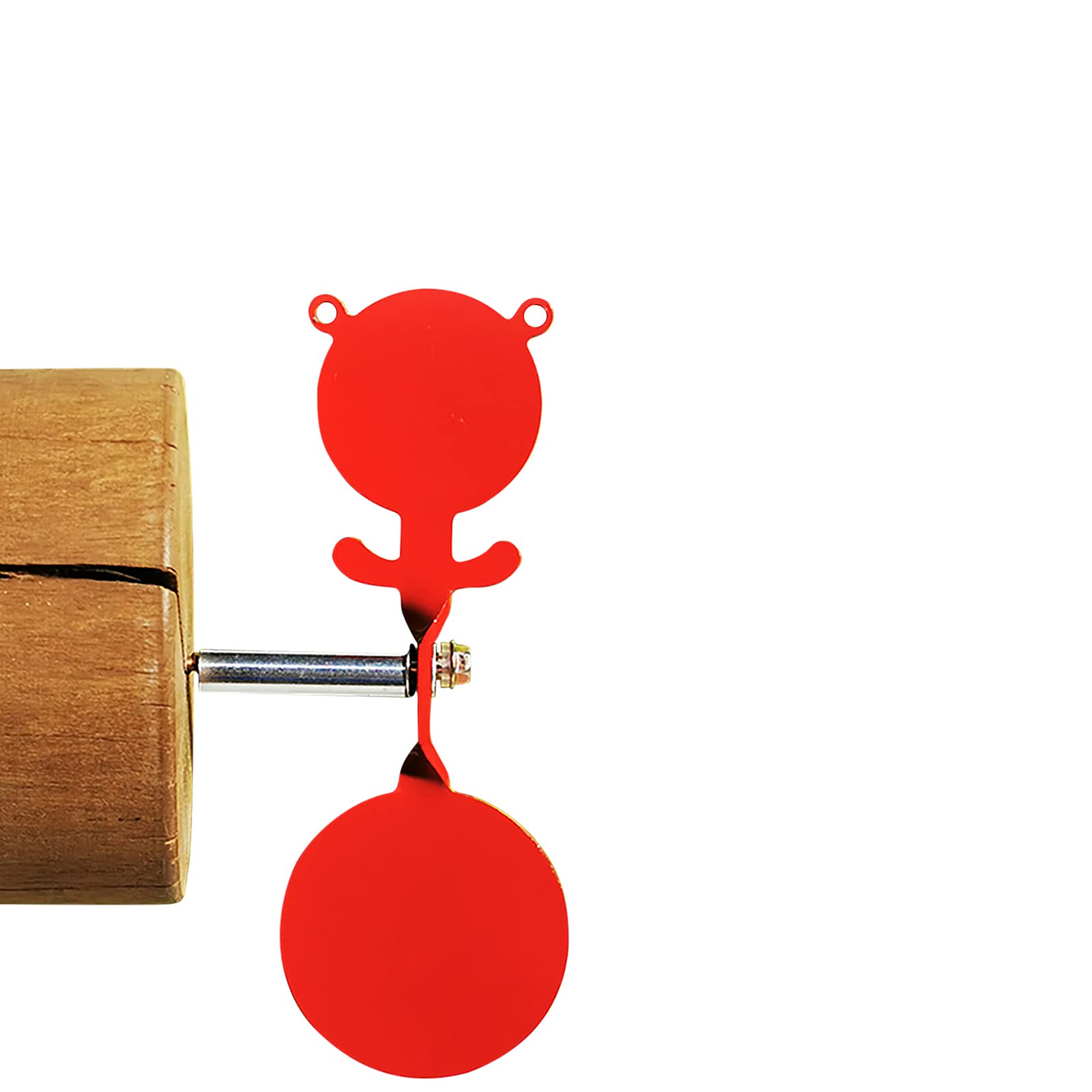 Wingswinmax 2.5”Bear Target Air Rifle Hanging Target Spinner Air gun Target Screwed-type Steel Plinking Target BB Air Gun target Slingshot Target (red, large)