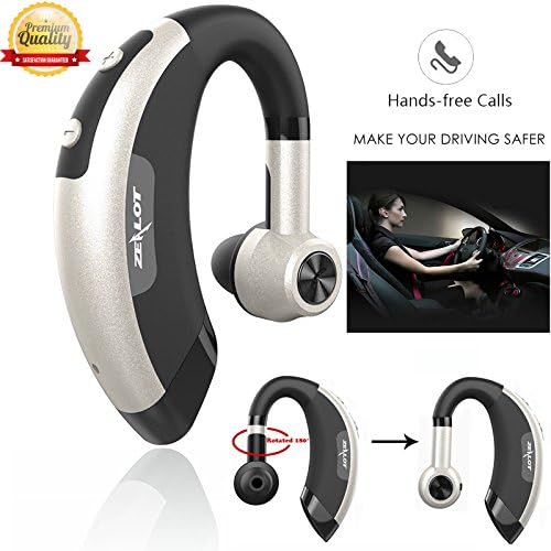 Bluetooth Headphone Wireless Earphone Ear Hook Headset Single Side Earbud Handsfree With Mic Earpiece for Listening Music Answering Call for iPhone Samsung HTC and Other Bluetooth Devices