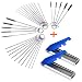 Set of 4 Carburetor Carbon Dirt Jet Remove Cleaner 26 Cleaning Wires Set + 20 Cleaning Needles + 10 Nylon Brushes Tool Kit for Motorcycle ATV Moped Welder Carb Chainsaw Spray Guns Torch Tips