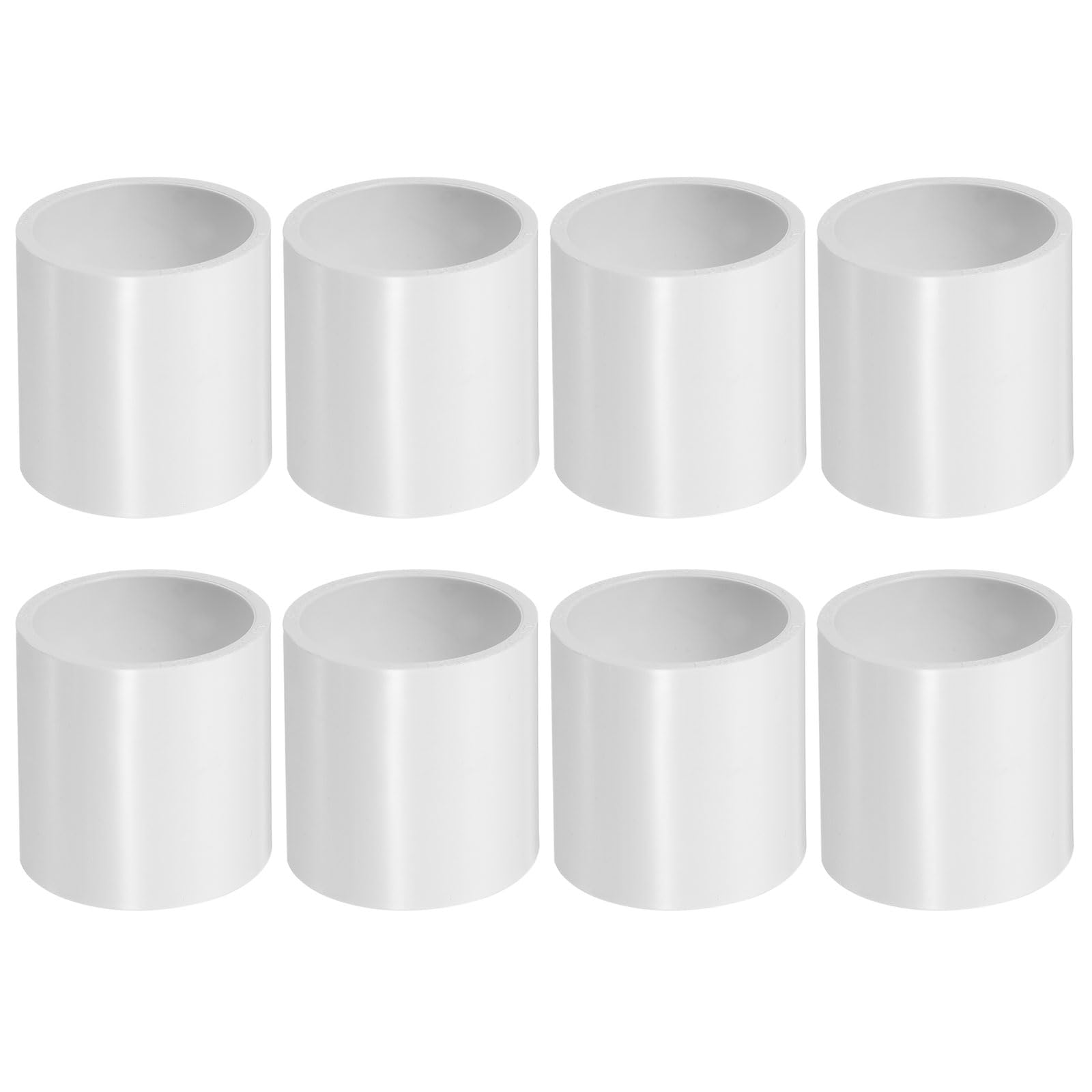 PATIKIL 1-1/2" PVC Pipe Coupling Adapter, 8 Pcs PVC Pipe Fitting Slip Socket Connector Furniture Grade for Building Pool Product Greenhouse Garden