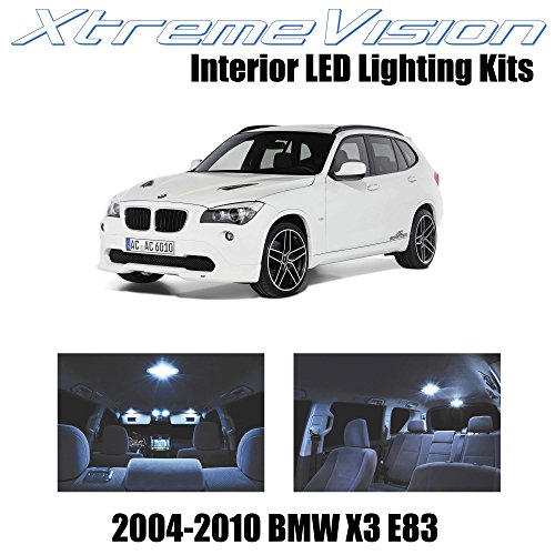 XtremeVision BMW X3 E83 SUV 2004-2010 (16 Pieces) Cool White Premium Interior LED Kit Package + Installation Tool Tool