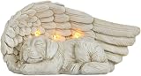 Festive Lights 19.5cm Solar Dog Angel Wings Memorial Light Outdoor view 7