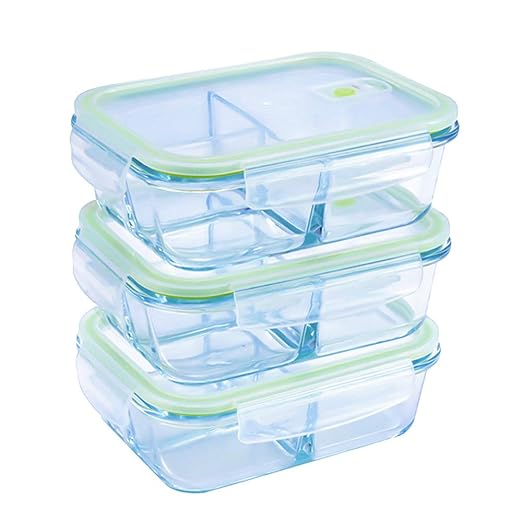 AIBEIDE Recipientes Rectangulares de Cristal para Guardar ...