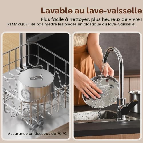 Fontaine a Eau Chat INOX: Fontaine à Eau pour Chats - 2.6L Fontaine a Eau - Fontaine Eau Chat Silencieux - Convient aux Chats, Chiens et Autres Animaux de Compagnie