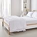 Queen Comforter, Down Duvet Alternative Insert Set with Corner Tabs, All Season Quilted White Hypoallergenic & Reversible, Box Stitched Goose Down Alternative Fill, Brushed Microfiber