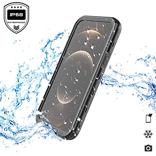 YOGRE for iPhone 12 Pro Max Case, 12 Pro Max Waterproof Case, Builtin