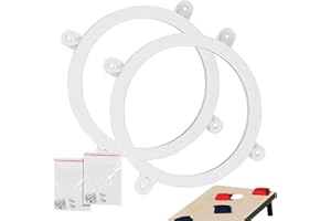 2Pcs Cornhole Led Lights - LED Light Up Board Rings for Cornhole Sets | Battery Powered Waterproof Anti Glar Cornholes Lights