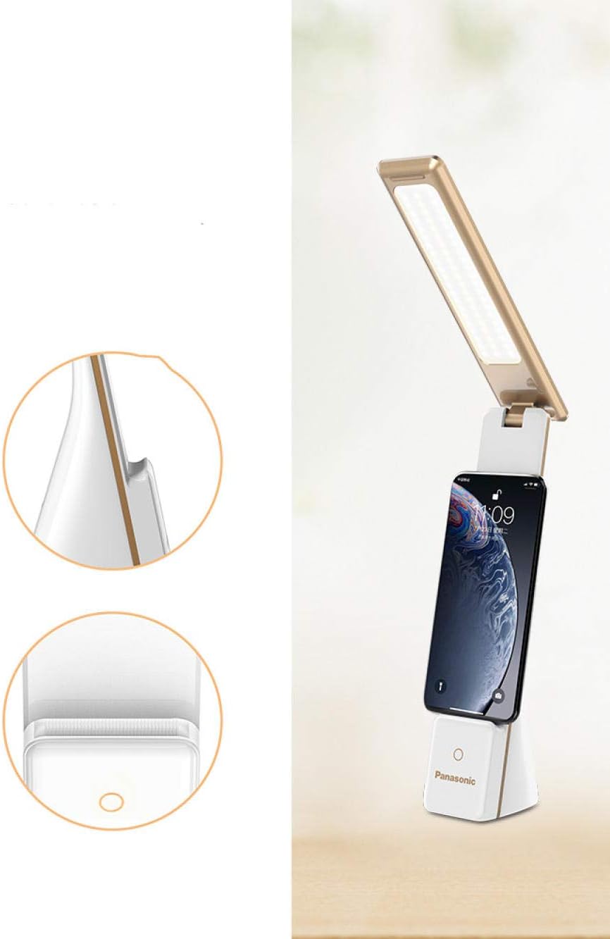 Table lamp, Table lamp, Metal Structure,led Rechargeable Reading lamp Portable Eye Protection Night Reading Light-Charge and Plug Dual-use [Black] + Charging Cable_Touch Switch,LED Desk lamp, Eye p