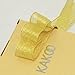 Organza Ribbon,KAKOO 2 Pack 25 Yard 20mm Wide Glitter Trimmings Decorative Ribbons for Gift Wrapping (B-Gold&Silver)