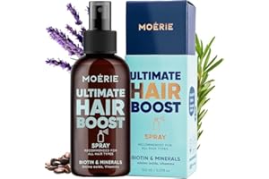 Moerie Ultimate Hair Boost Spray Designed to Strengthen Hair & Restore Scalp Health - 100% Natural Hair Serum for Hair Boost with over 100 Minerals, Vitamins & Amino acids - Fresh Scent - 5.07 Fl. Oz