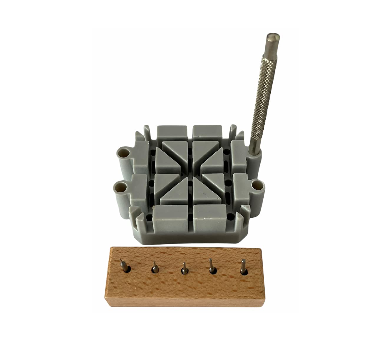 BUZZUFY Boley pin Driver Set for Watch Bracelets and Straps Holder with 5 pins Watchmaker Tool Fixed