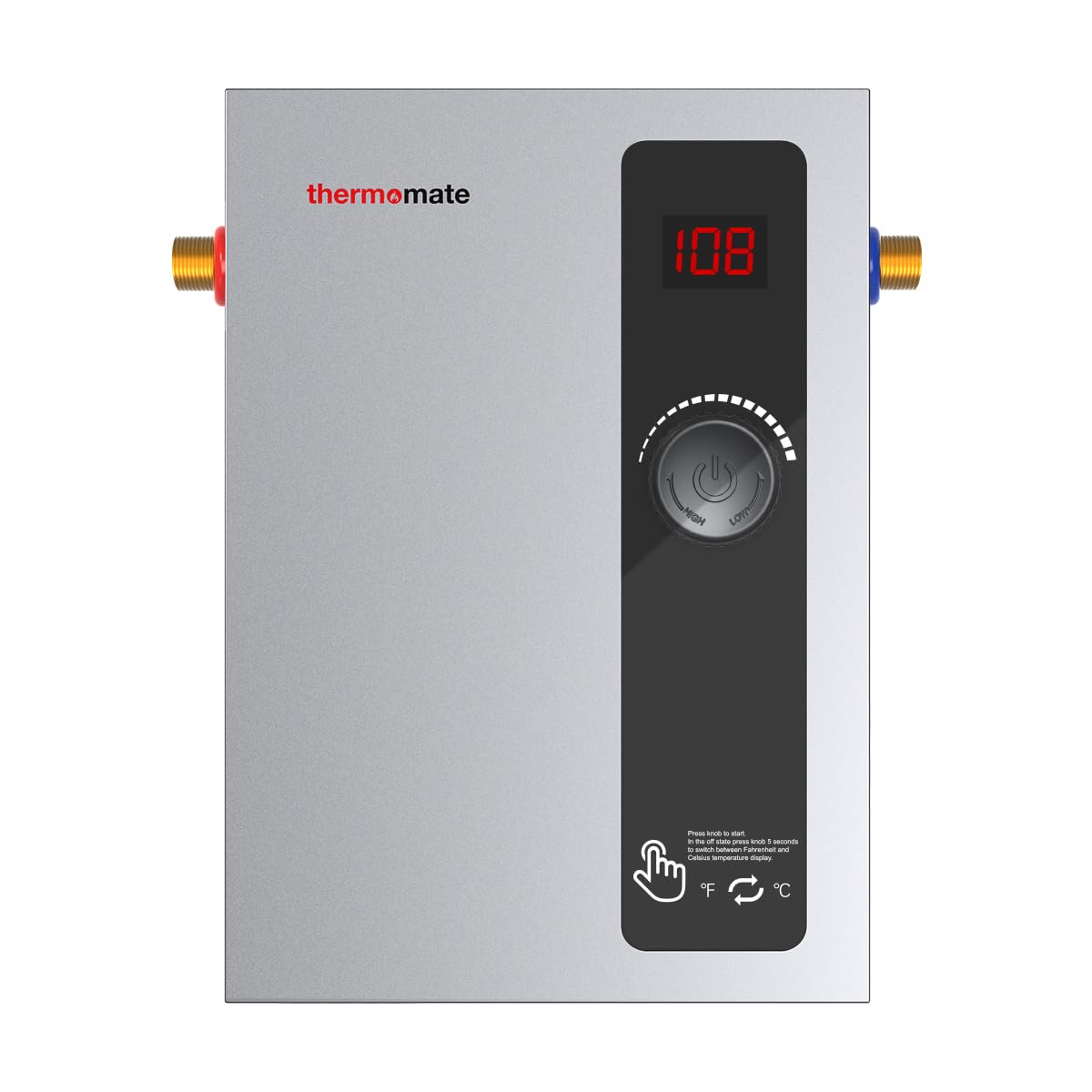 Photo 1 of thermomate Tankless Water Heater Electric, 8kW at 240 Volt, On Demand Instant Hot Water Heater for Point of Use, Self-Modulating Save Energy, Save Space, 1.56GPM at 35°F Rise