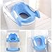 CARESHIN Potty Seat with Ladder Cover Toilet Folding Chair Kid Potty Toilet Seat with Step Stool Ladder (Blue)