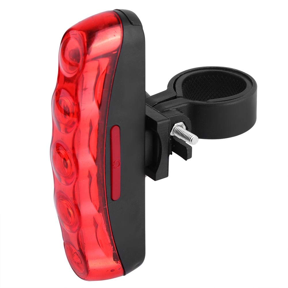 Bike Taillight, Waterproof Cycling Safety Warning Taillights 5 LED Warning Rear Lamp Bike Back Light for Bicycle
