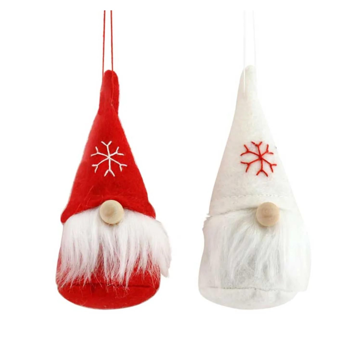 Gisela Graham Red and White Santa Christmas Tree Hanging Decoration