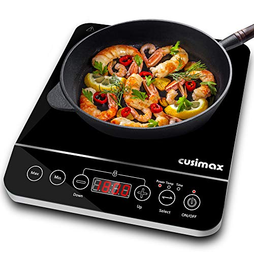Induction Cooktop, CUSIMAX 1800W Portable Induction Burner with Timer