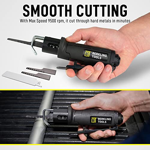 Berkling Tools 7102 Compact Low Vibration Air Saw/Air File with 8 pcs