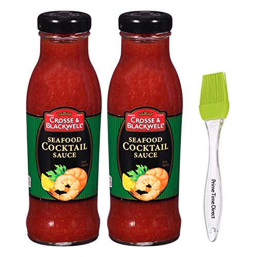 Crosse & Blackwell Seafood Cocktail Sauce, 12 oz (Pack of 2) Bundled with Prime Time Direct Silicone Basting Brush in a PTD Sealed Bag