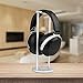 BestOnly Headphone Stand Headset Holder Universal Solid Steel Earphone Stand with Supporting Bar for All Headphones Size,Silver