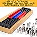 MESTUDIO 6PC ABS Socket Organizer Drive Socket Holder, 1/4-Inch, 3/8-Inch, 1/2-Inch, Premium Quality Portable Socket Rail Holder, Best Tool Gift for Men (3 Blue, 3 Red)