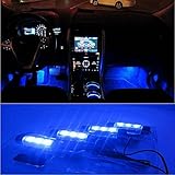 Docooler 12V 12 LED Car Auto Interior Atmosphere Lights Decoration Lamp - Blue