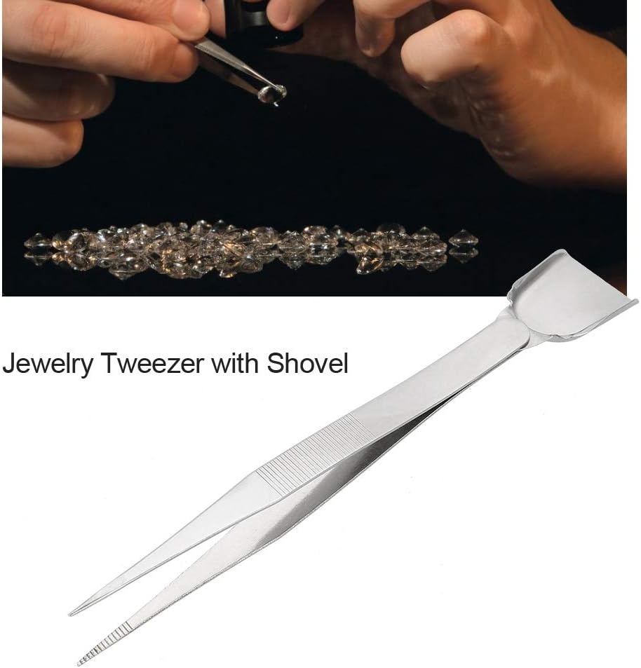 Professional Craft Jewelry, Tool Tweezers With Scoop Shovel For Diamond Gem Beads - Image 4