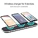 KC KACI QI Wireless Charger with 3 Wireless Charging Ports for iPhone 8 / 8 Plus, iPhone X, Nexus 5 / 6 / 7, and Other Devices, Provides Fast-Charging for Galaxy S8/ S8+/ S7 / S7 edge , and Note 5