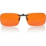 Clip-on Blue Blocking Amber Lenses for Sleep - BioRhythm Safe(TM) - Nighttime Eyewear - Special Orange Tinted Lenses Help You Sleep and Relax Your Eyes (Regular, Nighttime)