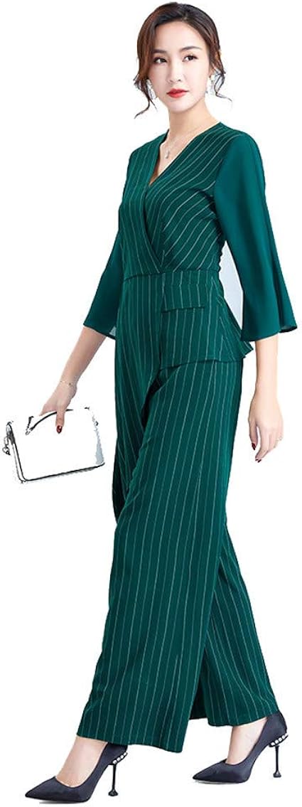 Amazon レディース 春 夏 スーツ トップス ワイドパンツスーツ セットアップ エレガント フォーマル 披露宴 ママ 無地 パンツスーツ 通販