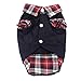 Voberry® Dog Cat Grid Sweater Puppy Warm T-Shirt Pet Clothes POLO Shirt Dog Coat (XL, Black)