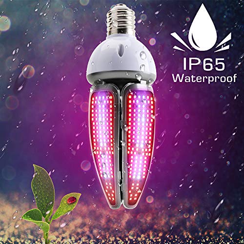 Waterproof 300W LED Grow Light Bulb Full Spectrum,Plant Light for Indoor Plant, 360 Degree Lighting with 480Leds, Plant Lamp for Indoor Garden Greenhouse Hydroponics Grow Tent, E39/E40 Mogul Base - Thumbnail 4
