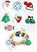 105 Christmas Loom Charms - Metal Clips Included in Separate Bag