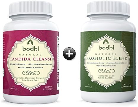 Bodhi Natural Candida Cleanse and Probiotic Blend Supplement - 60 Capsules