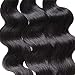 UNice Hair Icenu Series 10A Brazilian Body Wave Virgin Hair 3 Bundles 100% Human Hair Weave Extensions Natural Color 95-100g/piece (10 12 14)