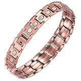 VITEROU Mens 99.95% Pure Copper Magnetic Therapy Bracelet with Strong Healing Magnets for Arthritis Pain Relief,3500 Gauss,8.5-9.8 Inches