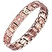 VITEROU Mens 99.95% Solid Pure Copper Magnetic Therapy Bracelet with Strong Healing Magnets for Arthritis Pain Relief,3500 Gauss,8.5 Inches