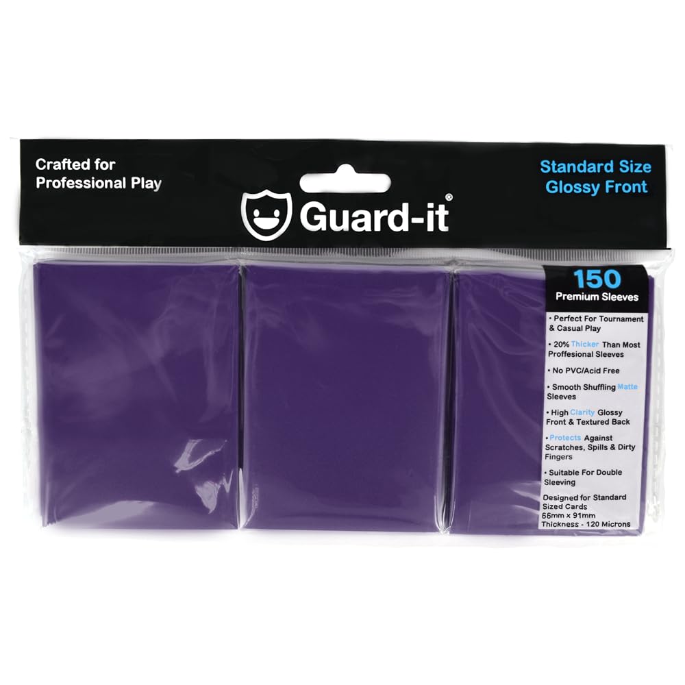 Guard-it - 150 Purple Standard Size Trading Card Sleeves - Premium Deck Protectors for Pokemon, Magic: The Gathering & Lorcana