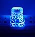 Crack LED USB Quick Charger Station 2A LED Glow Wall Charger Dual USB Power Adapter Travel Home Charger for iPad mini/ iPhone 5,5s,6,6 plus/ Samsung Galaxy S4,S5,S6 - Night light function (blue)